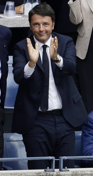 Il Presidente del Consiglio Matteo Renzi volato appositamente a New York per applaudire le due tenniste, orgoglio italiano. Epa
